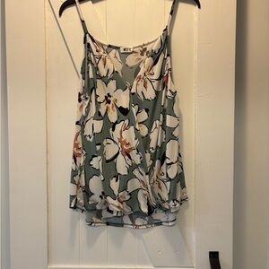 West Kei Green and Cream Camisole with Floral Print